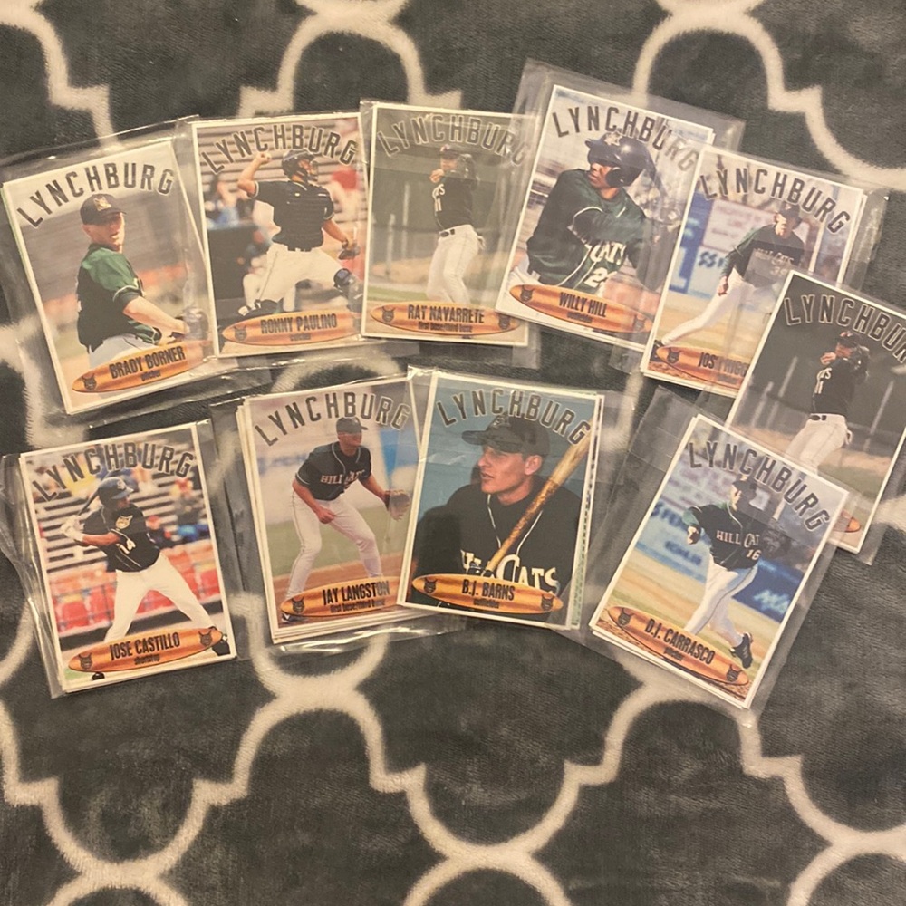 60 Lynchburg Hillcats Minor League Baseball cards from the 2000s